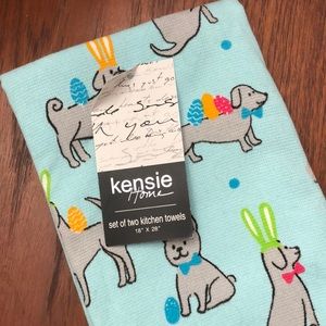 Easter dog kitchen towel set